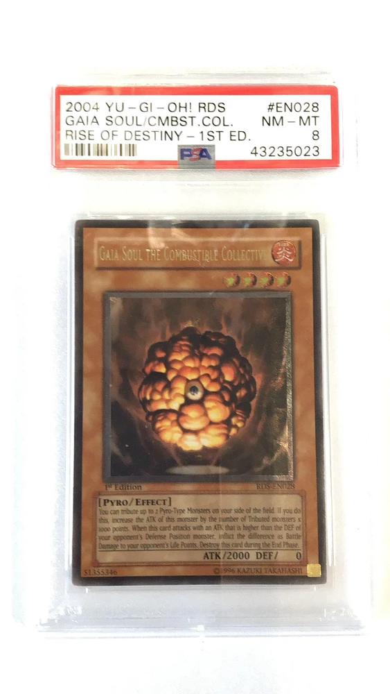 2004 Yu-gi-oh! Rds-rise Of Destiny En028 Gaia Soul The Combustible Collective 1st Edition PSA 8