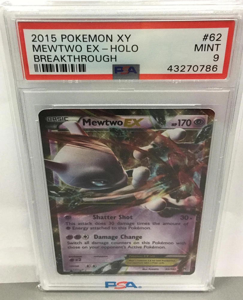 2015 Pokemon Xy Breakthrough 62 Mewtwo Ex PSA 9