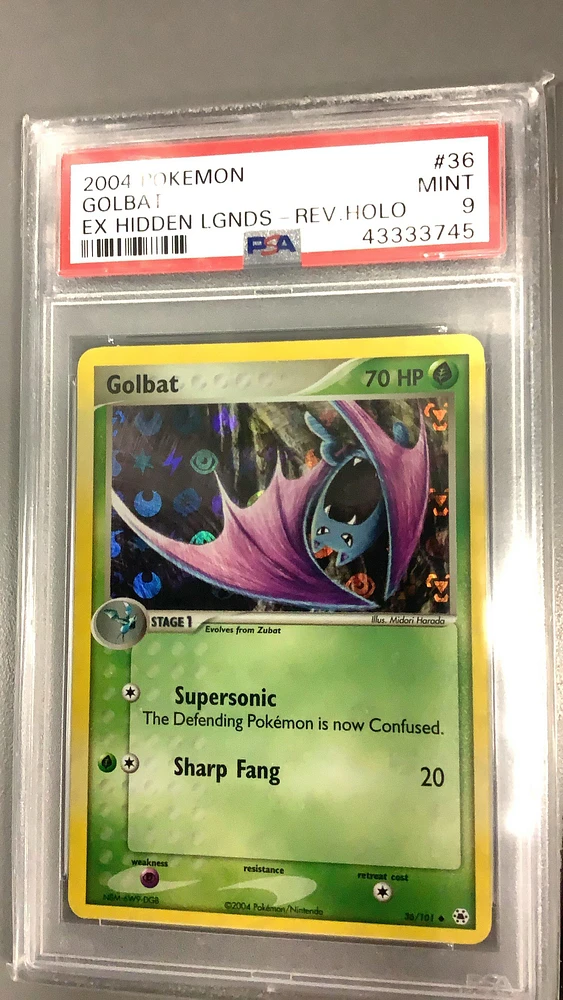 2004 Pokemon Ex Hidden Legends 36 Golbat-reverse Foil PSA