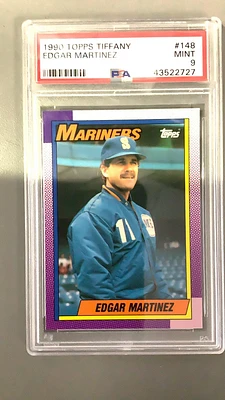 1990 Topps Tiffany 148 Edgar Martinez PSA 9