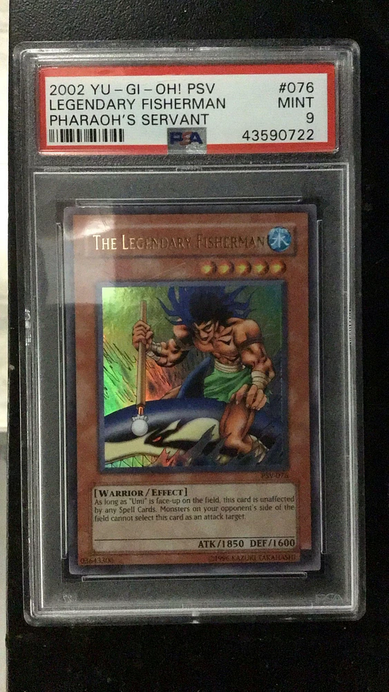 2002 Yu-gi-oh! Psv-pharaoh's Servant 076 The Legendary Fisherman PSA 9