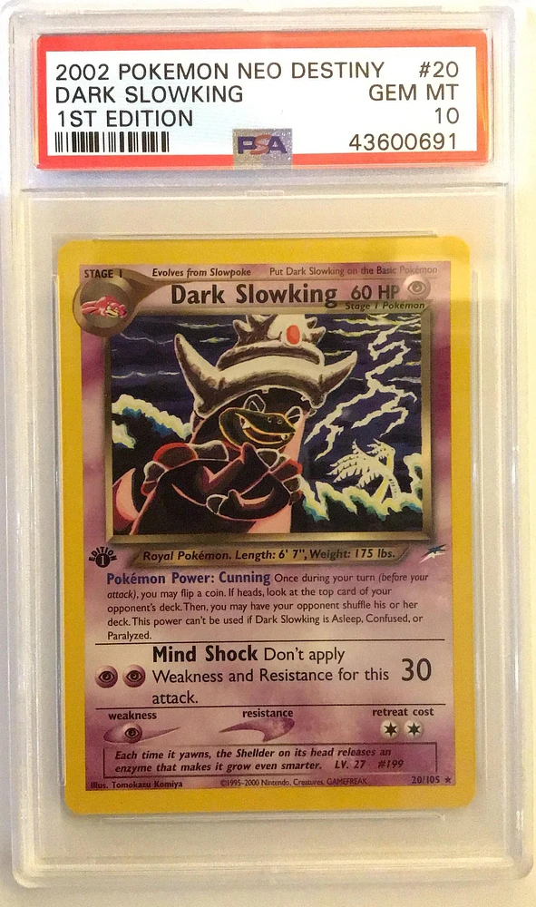 2002 Pokemon Neo Destiny 20 Dark Slowking 1st Edition PSA