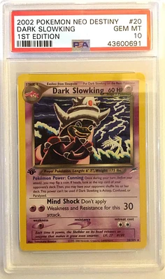 2002 Pokemon Neo Destiny 20 Dark Slowking 1st Edition PSA