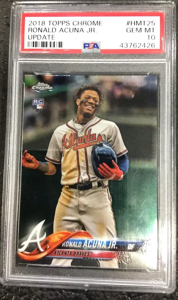2018 Topps Chrome Update Hmt25 Ronald Acuna Jr. PSA 10