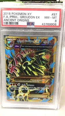 2015 Pokemon Xy Ancient Origins 97 Full Art/primal Groudon Ex PSA
