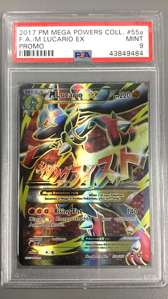2017 Pokemon Mega Powers Collection Promo 55a Fa/m Lucario Ex PSA