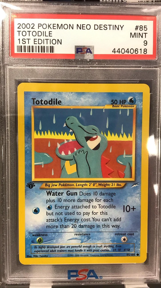 2002 Pokemon Neo Destiny 85 Totodile 1st Edition PSA
