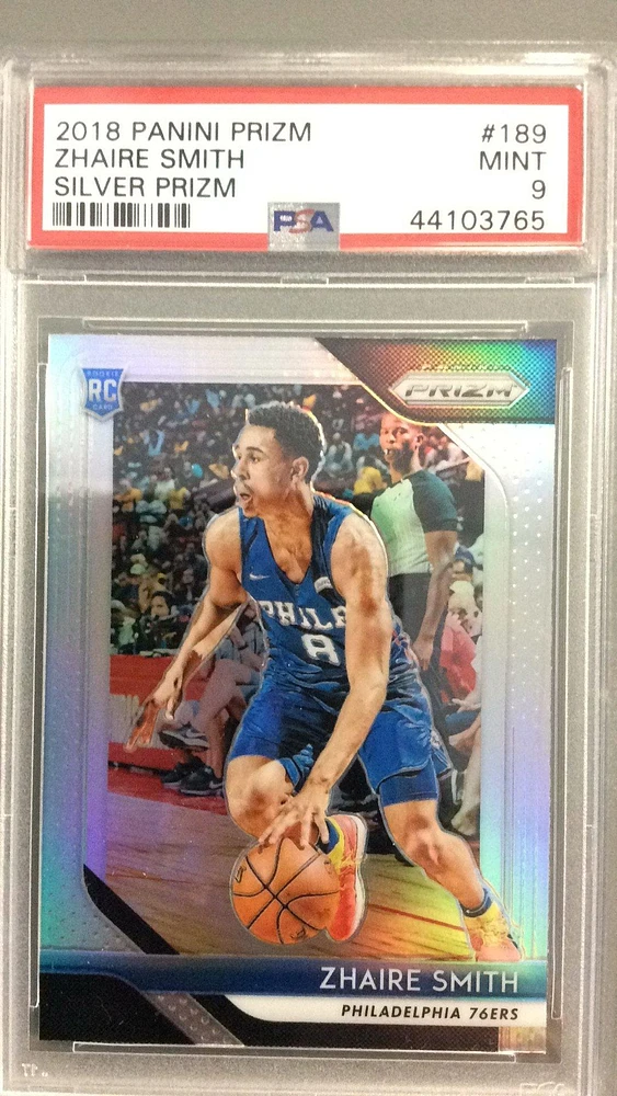 2018 Panini Prizm 189 Zhaire Smith Silver Prizm PSA 9