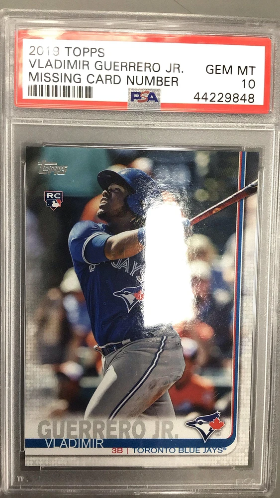 2019 Topps Vladimir Guerrero Jr. Missing Card Number PSA 10