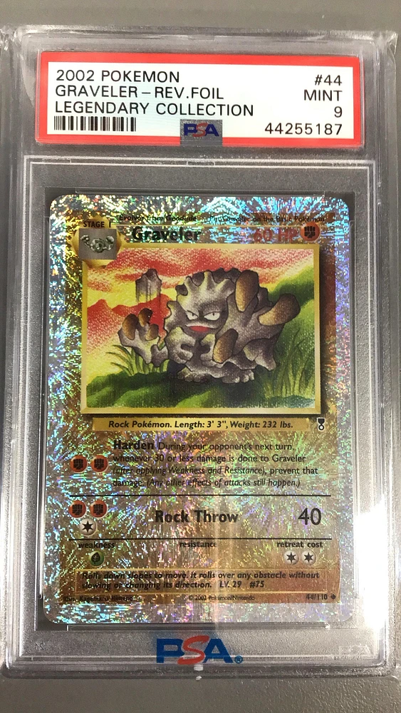 2002 Pokemon Legendary Collection 44 Graveler-reverse Foil PSA 9