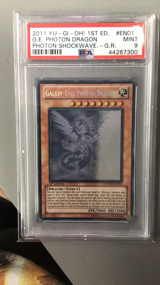 2011 Yu-gi-oh! Phsw-photon Shockwave En011 Galaxy-eyes Photon Dragon 1st Edition-ghost Rare PSA 9