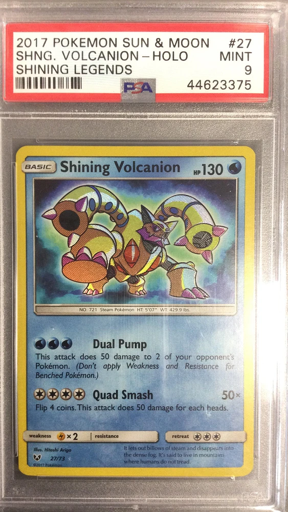 2017 Pokemon Sun & Moon Shining Legends 27 Shining Volcanion PSA