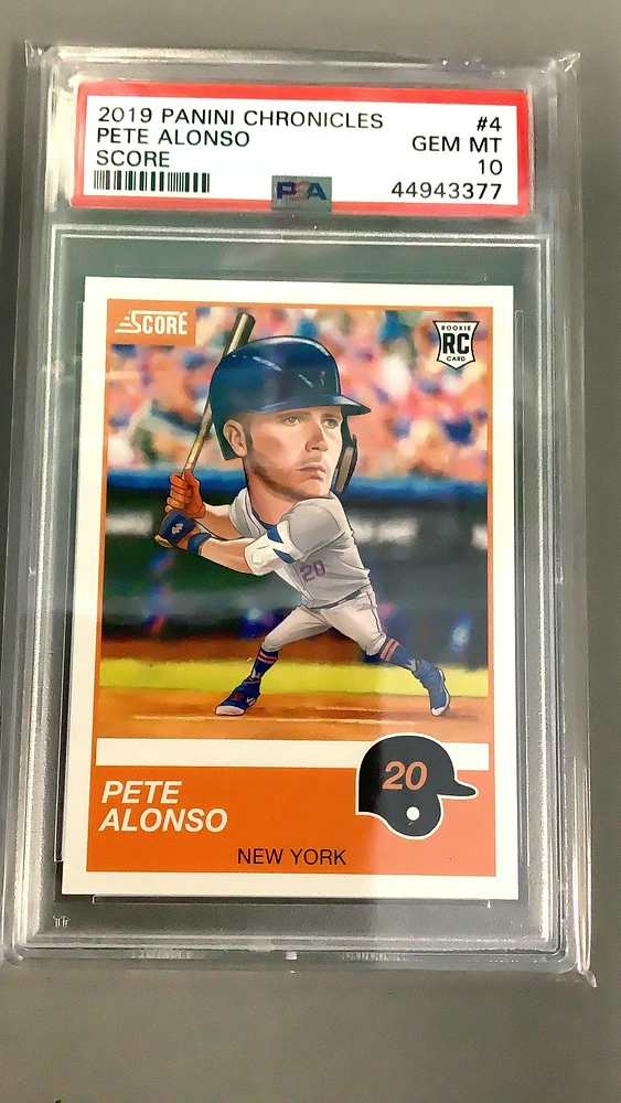 2019 Panini Chronicles Score 4 Pete Alonso PSA 10