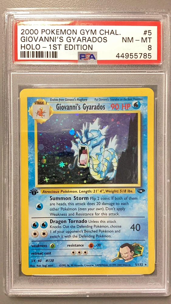 2000 Pokemon Gym Challenge 5 Giovanni's Gyarados PSA