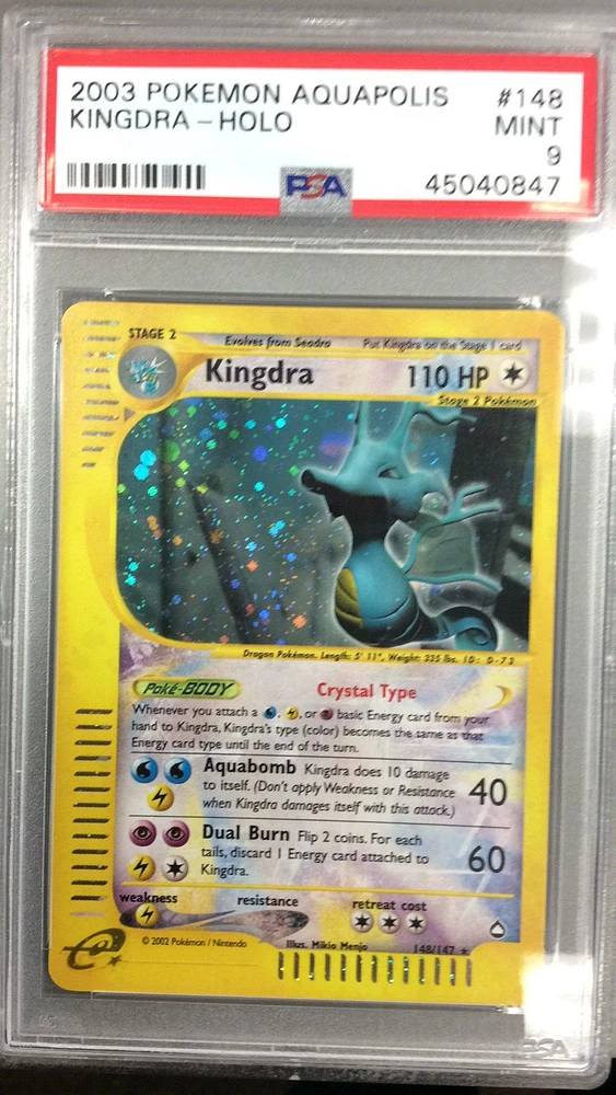 2003 Pokemon Aquapolis 148 Kingdra-holo PSA