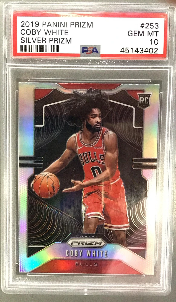2019 Panini Prizm 253 Coby White Silver Prizm PSA