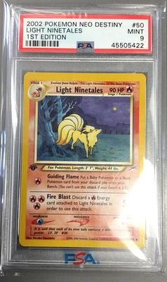 2002 Pokemon Neo Destiny 50 Light Ninetales 1st Edition PSA 9