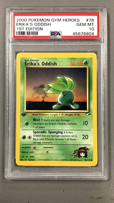 2000 Pokemon Gym Heroes 78 Erika's Oddish PSA 10