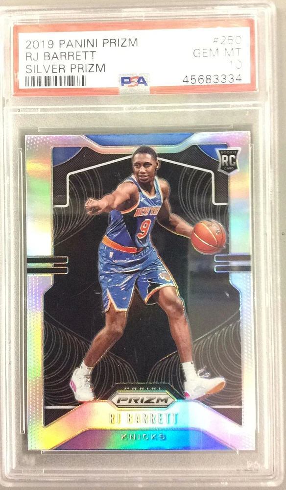 2019 Panini Prizm 250 Rj Barrett Silver Prizm PSA 10