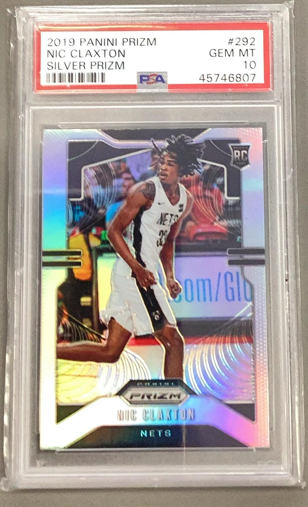 2019 Panini Prizm 292 Nic Claxton Silver Prizm PSA 10