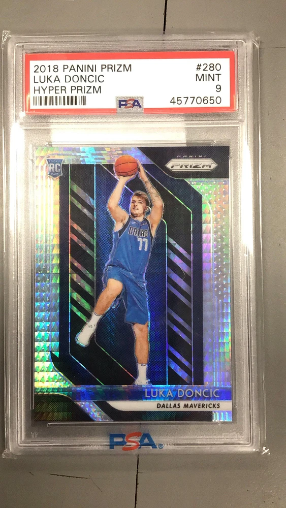 2018 Panini Prizm 280 Luka Doncic Hyper Prizm PSA 9