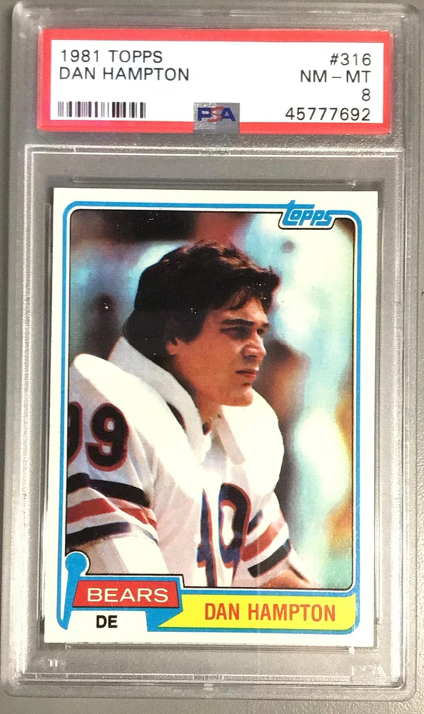 1981 Topps 316 Dan Hampton PSA 8