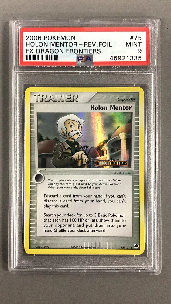 2006 Pokemon Ex Dragon Frontiers 75 Holon Mentor-reverse Foil PSA 9