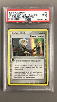 2006 Pokemon Ex Dragon Frontiers 75 Holon Mentor-reverse Foil PSA 9