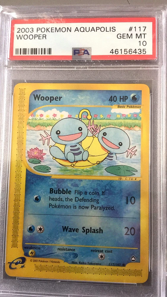 2003 Pokemon Aquapolis 117 Wooper PSA