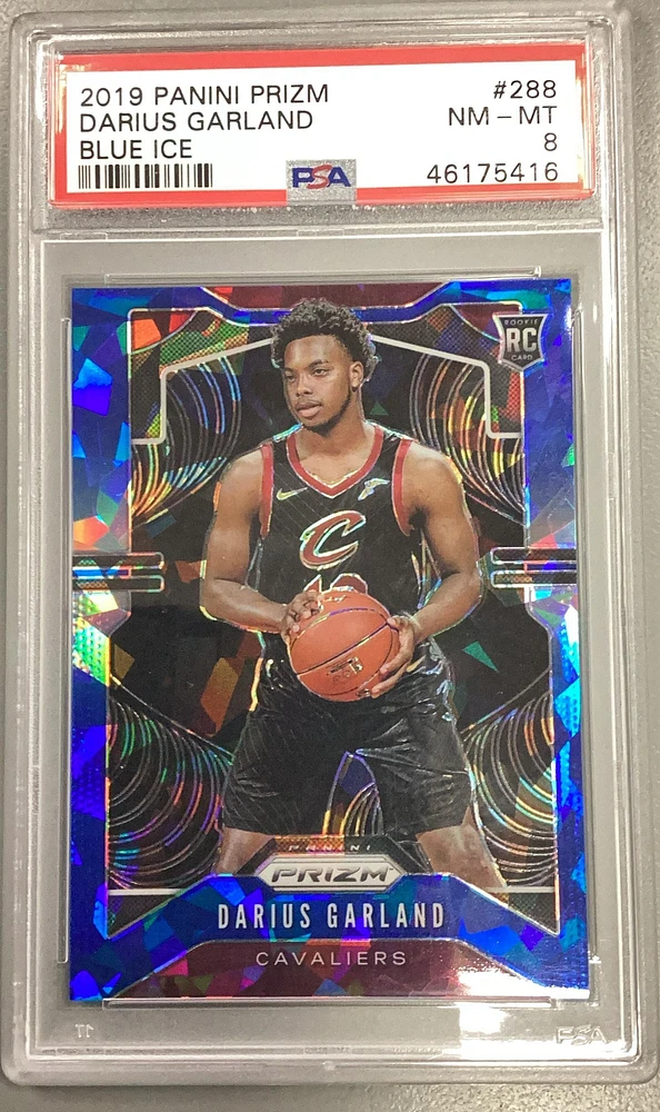 2019 Panini Prizm 288 Darius Garland Blue Ice PSA 8