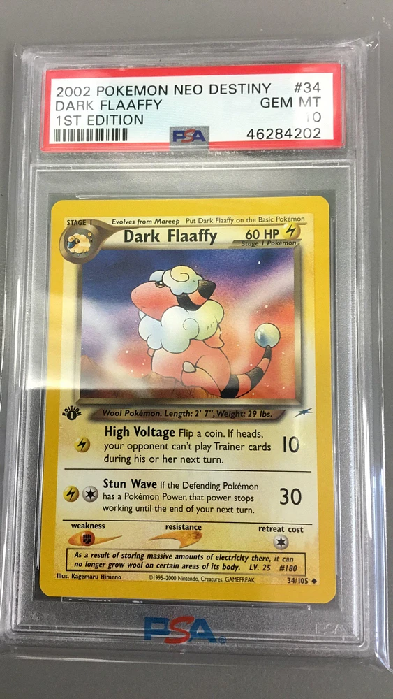 2002 Pokemon Neo Destiny 34 Dark Flaaffy PSA 10