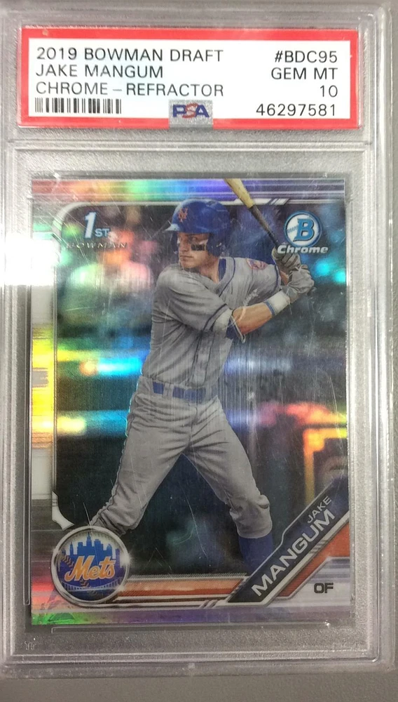 2019 Bowman Draft Bdc95 Jake Mangum Chrome-refractor PSA 10
