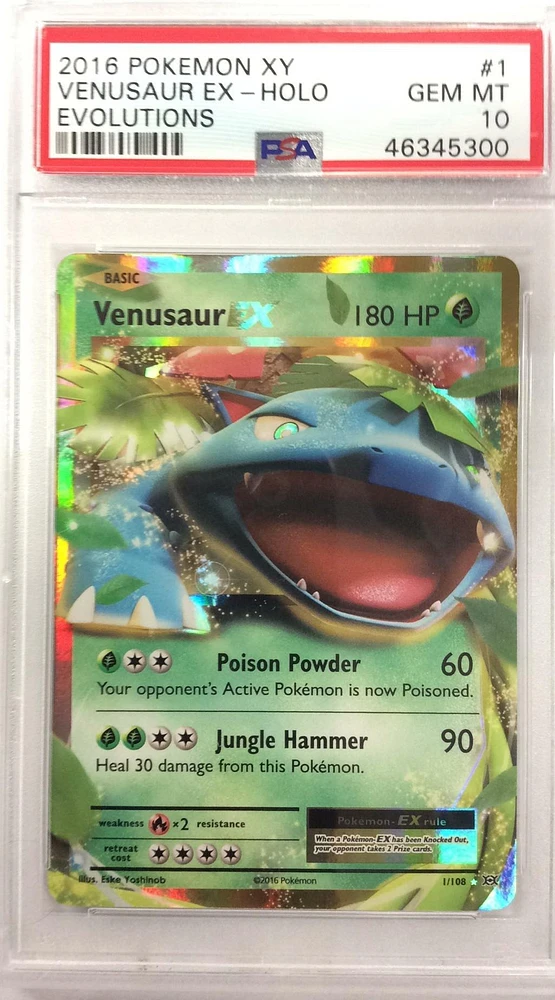 2016 Pokemon Xy Evolutions 1 Venusaur Ex PSA