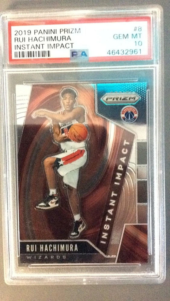 2019 Panini Prizm Instant Impact 8 Rui Hachimura PSA 10