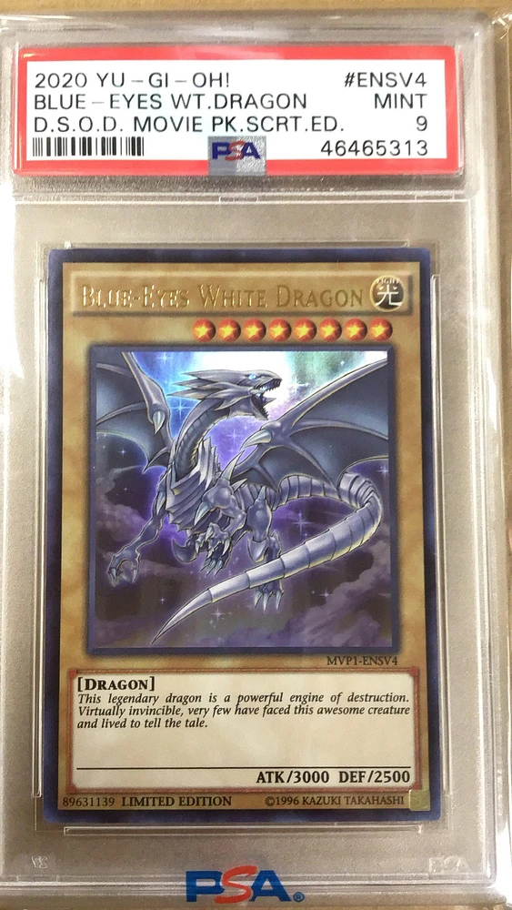 2020 Yu-gi-oh! The Dark Side Of Dimensions Movie Pack Secret Edition Ensv4 Blue-eyes White Dragon PSA 9