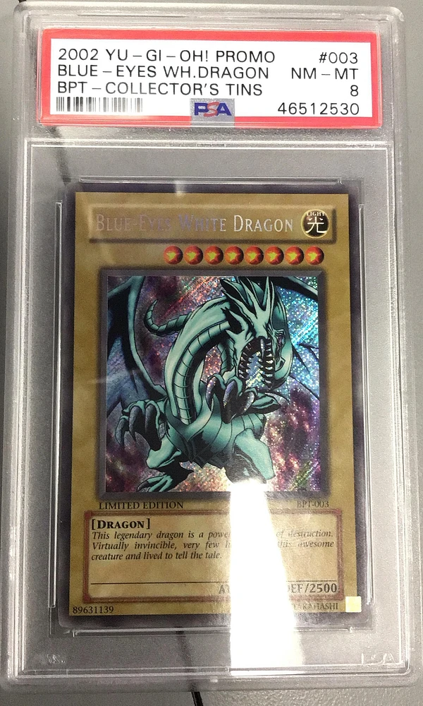 2002 Yu-gi-oh! Promo Bpt-collector's Tins 003 Blue-eyes White Dragon PSA 8
