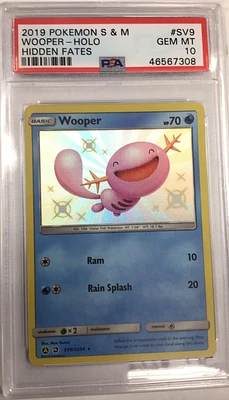 2019 Pokemon Sun & Moon Hidden Fates Sv9 Wooper-holo PSA