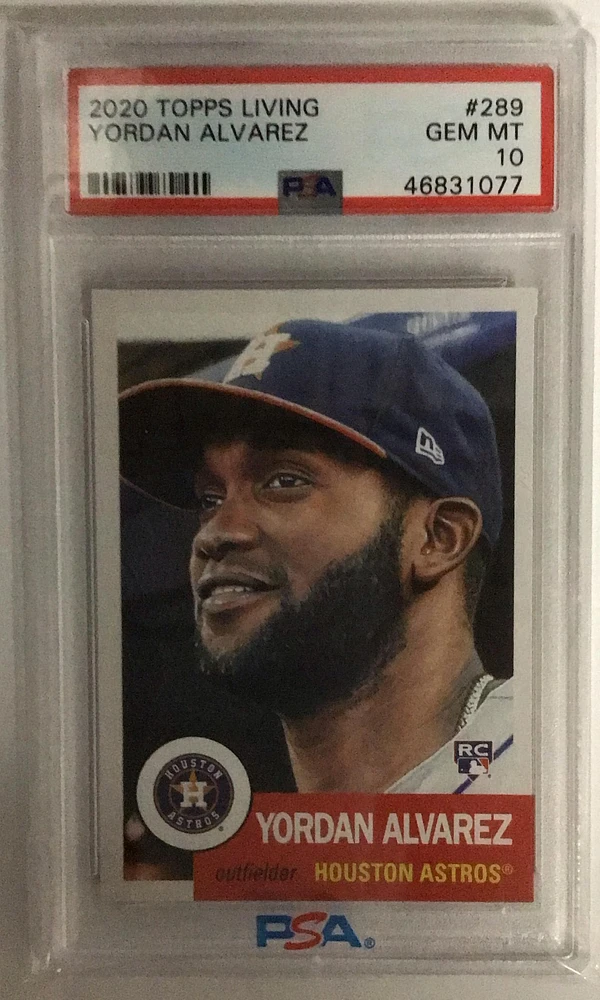2020 Topps Living 289 Yordan Alvarez PSA 10