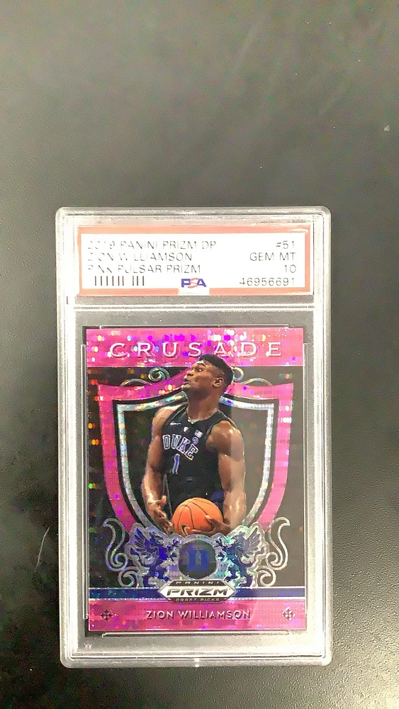 2019 Panini Prizm Draft Picks Zion Williamson Pink Pulsar Prizm PSA