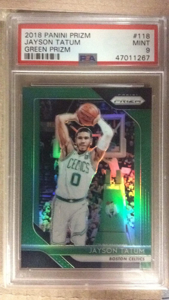 2018 Panini Prizm 118 Jayson Tatum Green Prizm PSA 9