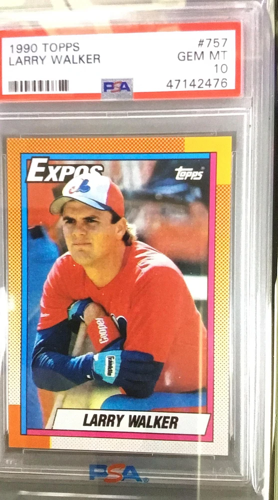 1990 Topps 757 Larry Walker PSA 10