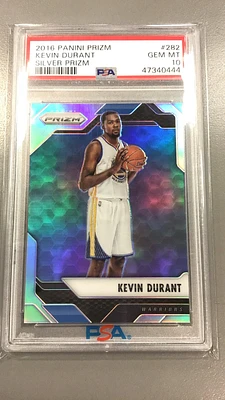 2016 Panini Prizm 282 Kevin Durant Silver Prizm PSA 10