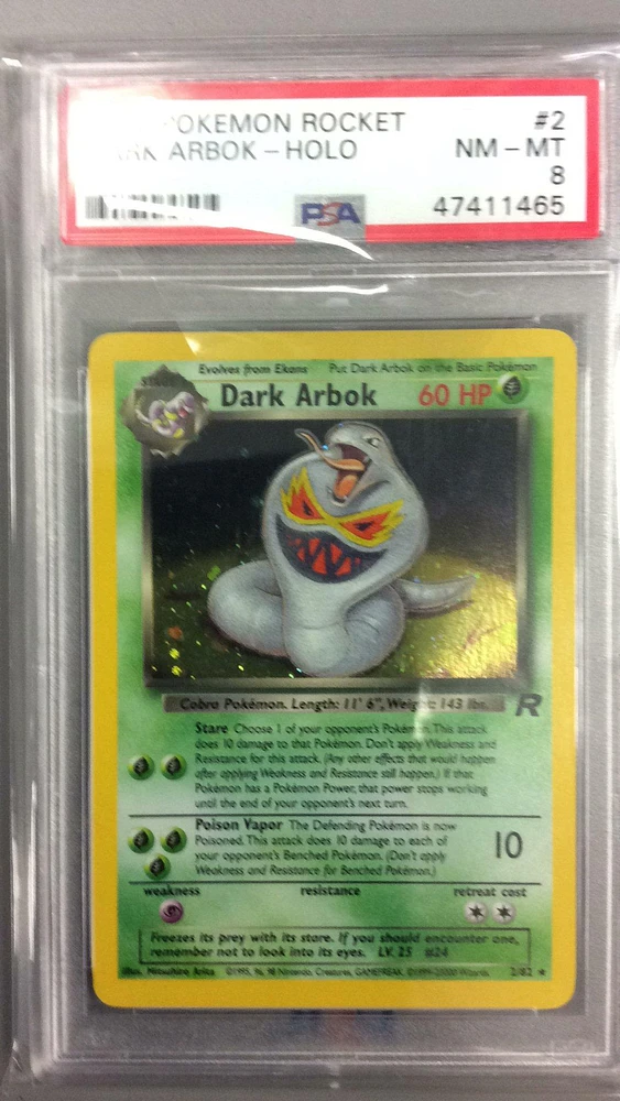 2000 Pokemon Rocket Dark Arbok PSA