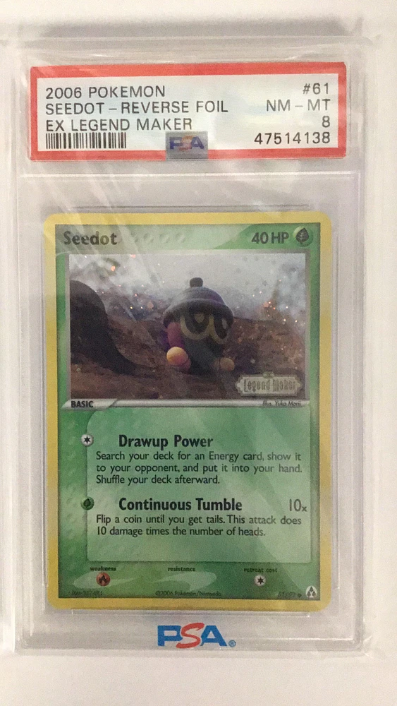 2006 Pokemon Ex Legend Maker 61 Seedot PSA 8