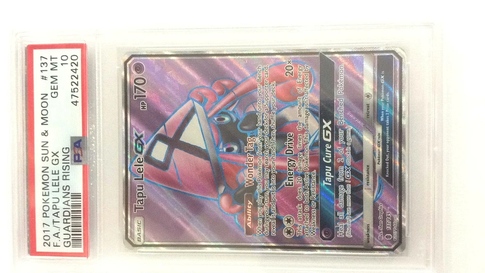 2017 Pokemon Sun & Moon Guardians Rising 137 Fa/tapu Lele Gx PSA 10