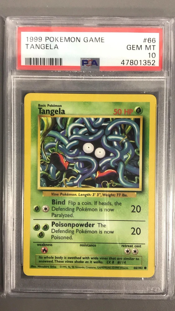 1999 Pokemon Game 66 Tangela PSA