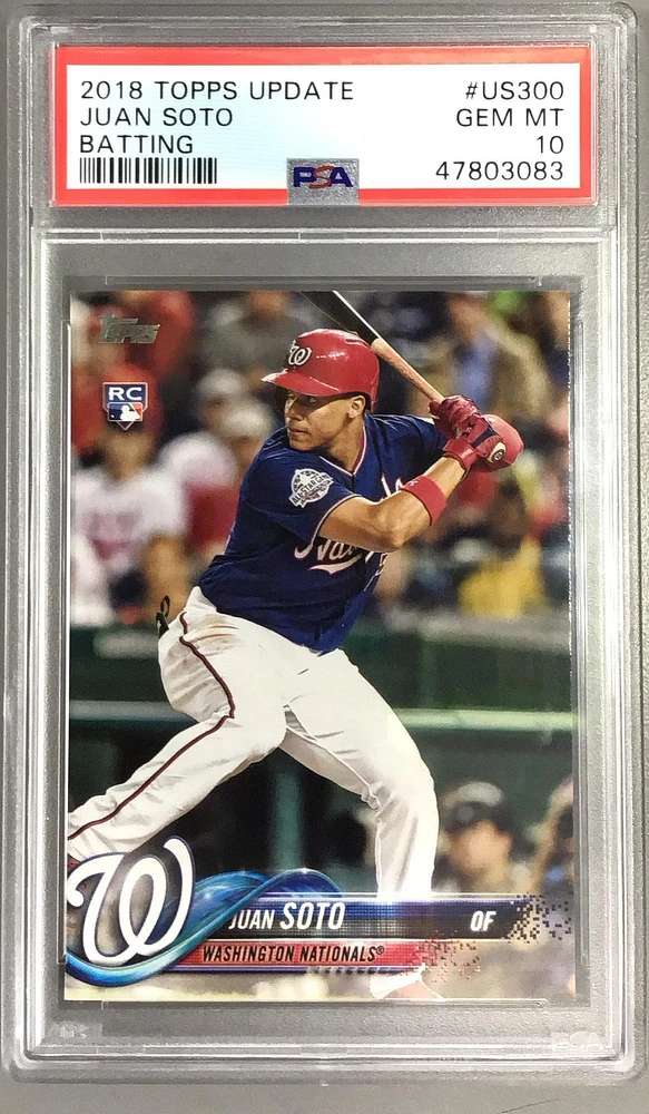 2018 Topps Update Us300 Juan Soto Batting PSA 10