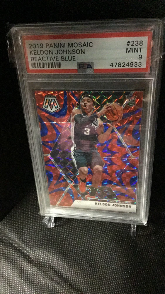 2019 Panini Mosaic 238 Keldon Johnson Reactive PSA 9