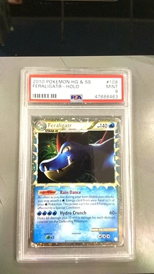 2010 Pokemon Heartgold & Soulsilver 108 Feraligatr-holo PSA 9