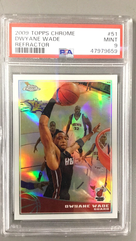 2009 Topps Chrome 51 Dwyane Wade Refractor PSA 9